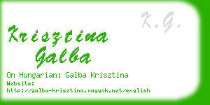 krisztina galba business card